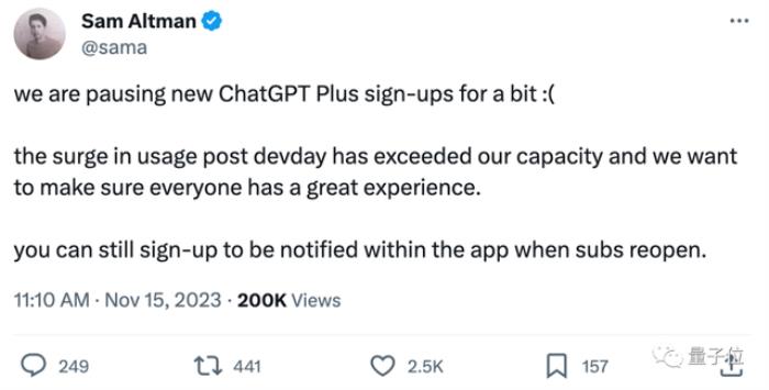突发!ChatGPT Plus流量爆炸暂停注册,恢复时间未定