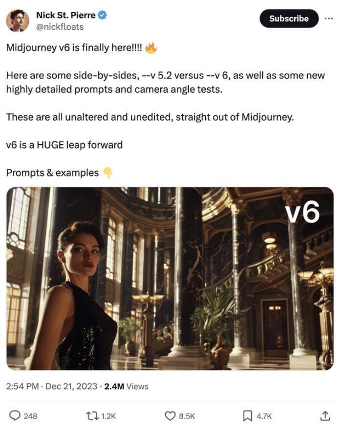 Midjourney能生成文字了!V6版5大升级惊艳网友