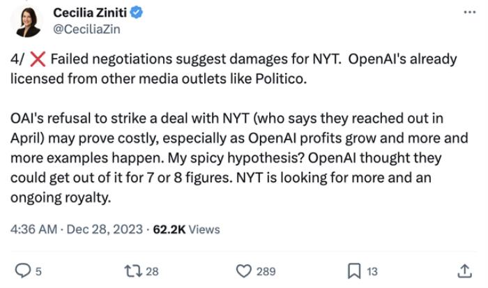 OpenAI微软被起诉!《纽约时报》指控AI侵权,要求销毁侵权模型和训练数据