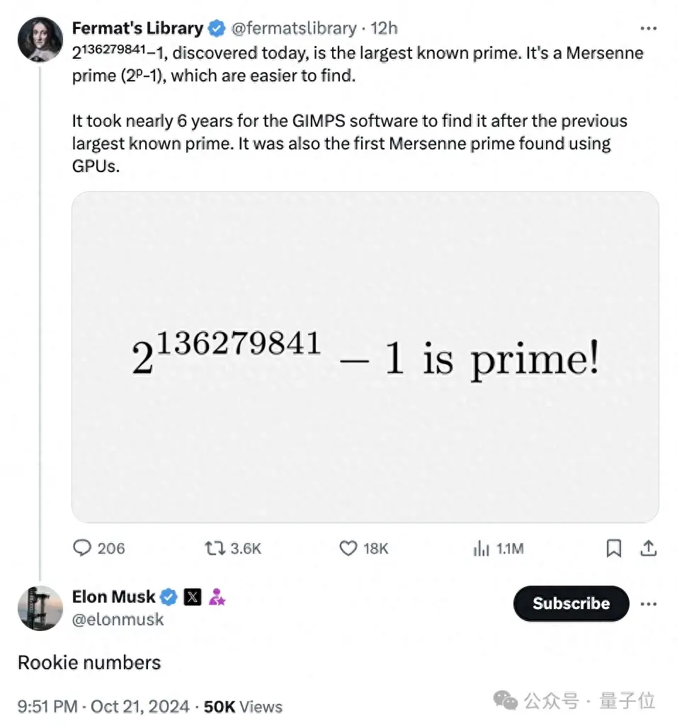 2¹³⁶²⁷⁹⁸⁴¹−1,GPU发现人类已知最大的素数,比第二大多1600万位数字