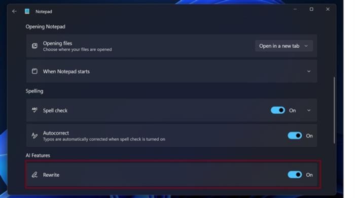 微软Windows记事本AI编辑全面推送：但付费用户才能用