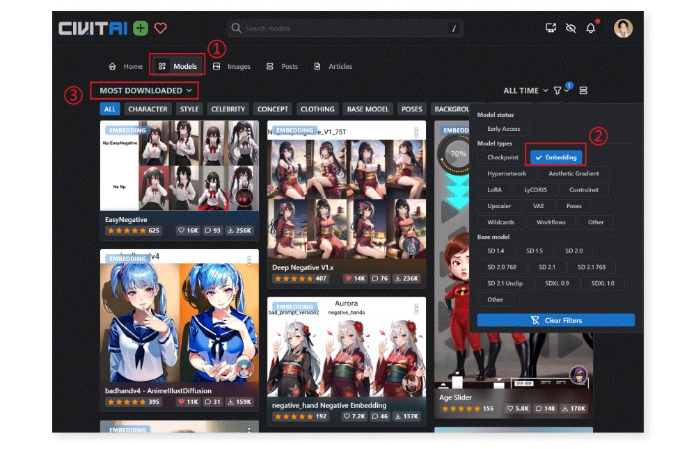 不会写 SD WebUI 负面提示词？ 用Embedding模型一键搞定！